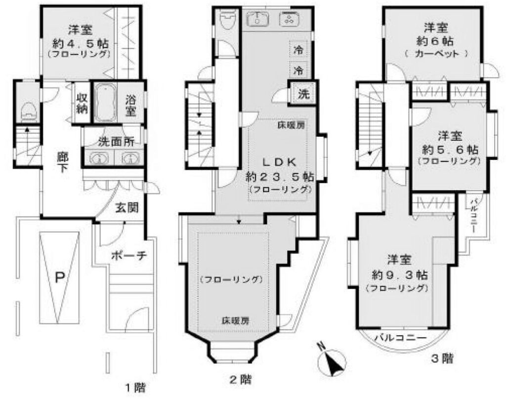 初台2丁目戸建の間取り図