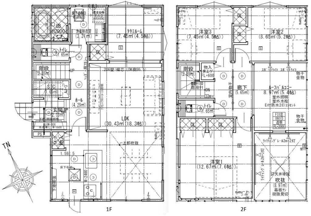 玉川学園5丁目 1号棟 新築戸建の間取り図